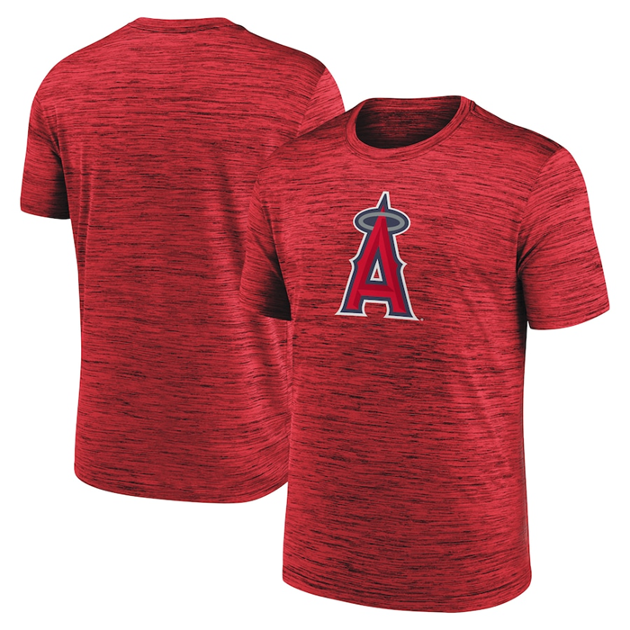 Men's Los Angeles Angels Red Team Logo Velocity Performance T-Shirt